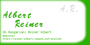 albert reiner business card